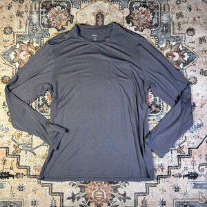 Kyte Baby Bamboo Long Sleeve Pocket Tee Gray Size Medium Comfy Birth Mom Adults